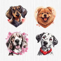 Thumbnail for Watercolor Valentines Puppies Collection Clipart, 30 Dog Breeds Valentines Day Clipart, Valentine's Day Puppy Clipart, Dog & Puppy PNG, Animal Love Clipart, Valentine Dogs, Digital Download- 01