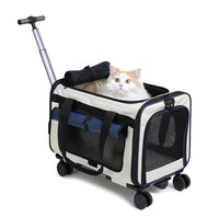 Thumbnail for Extra Large Pet Trolley Carrier – Foldable Detachable Rolling Cat & Dog Travel Bag
