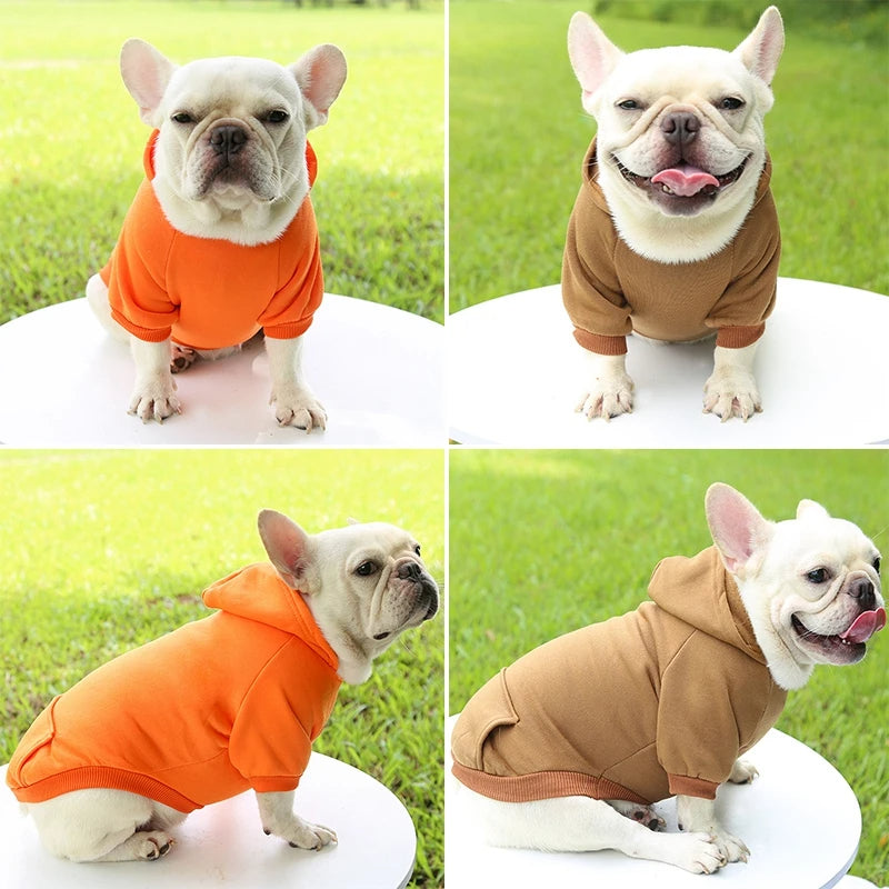 Soft Dog Winter Hooded Sweatshirt Pet Coat Puppy Jacket for Small Medium Dogs French Bulldog Coat Chihuahua Yorkie Pet Costume, Gift For Pet 62