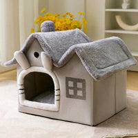 Thumbnail for Cat / Dog House Bed - Removable Cushions - Soft Indoor - Pet Bed 115