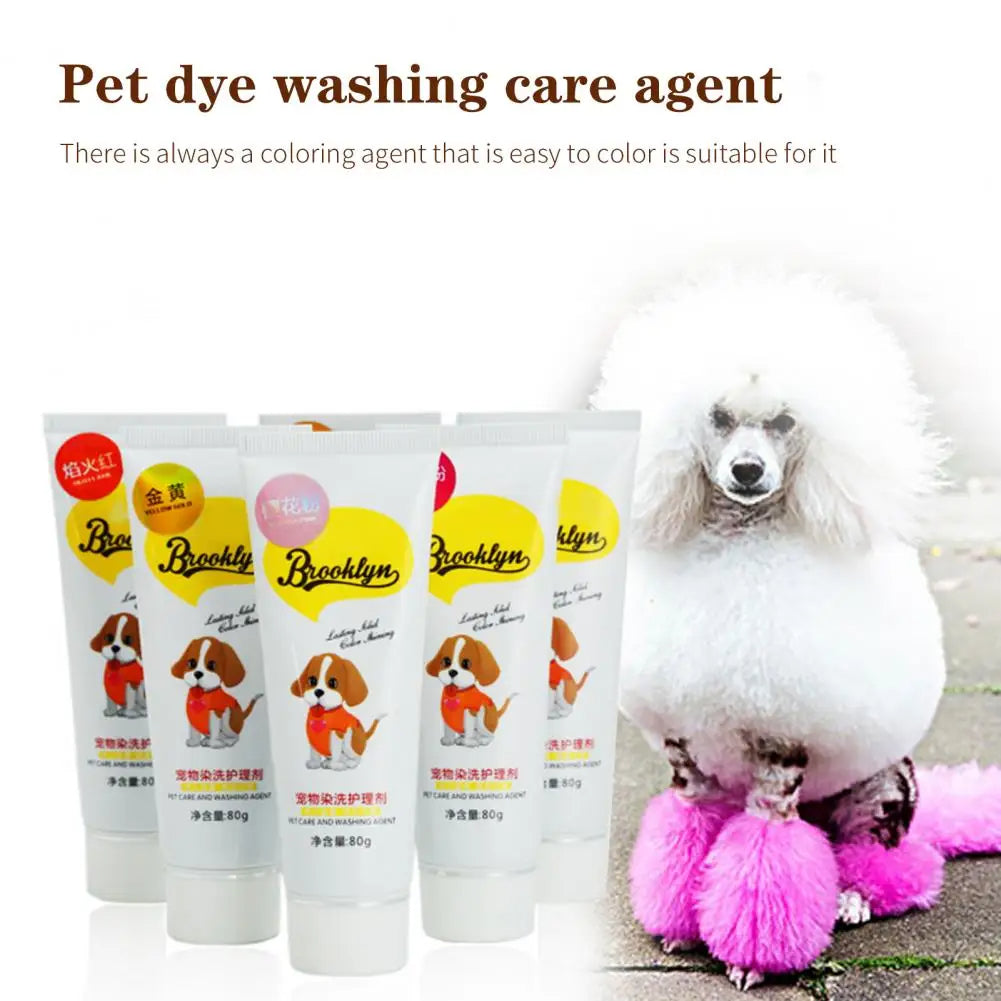 Dog Hair Dye Pet Hair Dye Hair Dye for Dogs 80g Pet Temporary Hair Puppipop