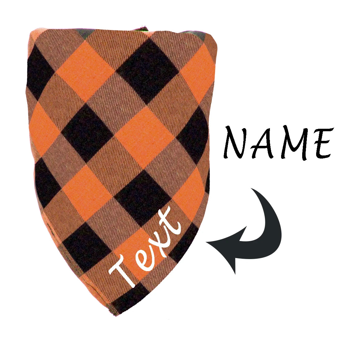 2PCS Personalized Name ID Pet Bandanas for Dog Cat Plaid Triangular Bib Scarf Collar Pet Items Puppy Accessories 112