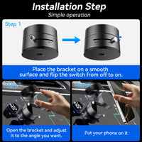 Thumbnail for Mini 360° Magnetic Phone Holder – Foldable Suction Stand for iPhone & Android, Double-Sided Mount