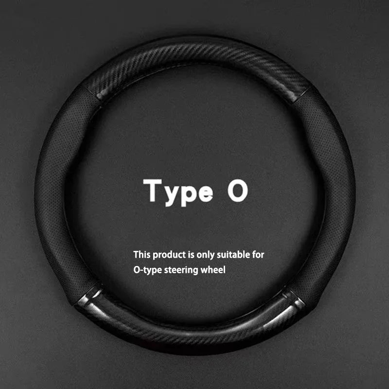 Carbon Fiber Style Steering Wheel Cover – Breathable Anti-Slip Wear-Resistant Universal Interior Accessory