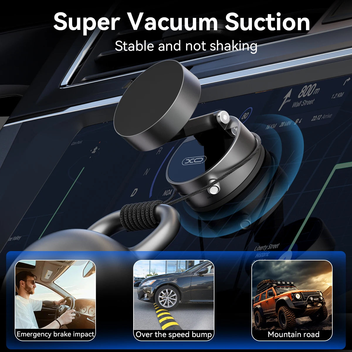 Mini 360° Magnetic Phone Holder – Foldable Suction Stand for iPhone & Android, Double-Sided Mount