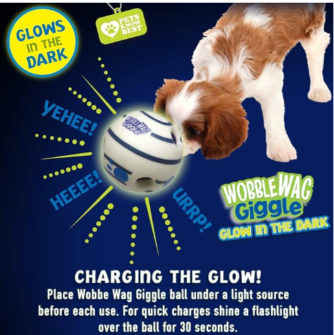 Wobble Wag Giggle Glow in The Dark, Interactive Dog Toy, Fun Giggle Sounds When Rolled or Shaken, Pets Know Best, As Seen on TV, Puppy Toys, Gift For Pet 38