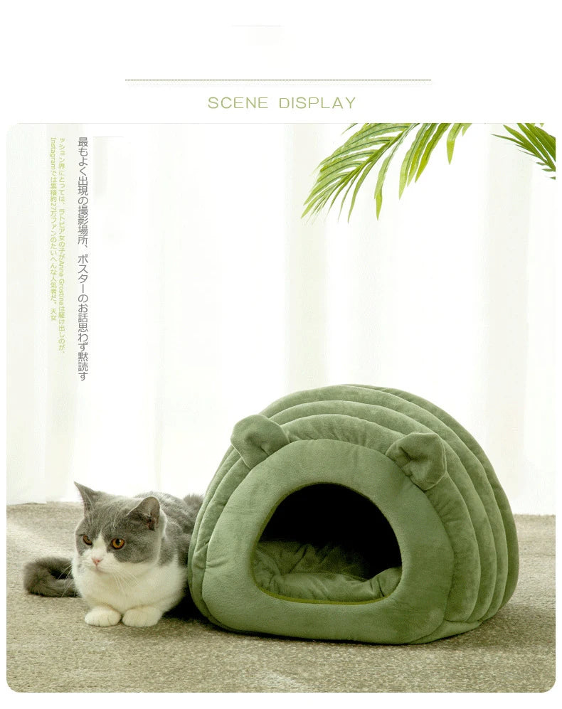 Cat / Dog House Bed - Removable Cushions - Soft Indoor - Pet Bed 133