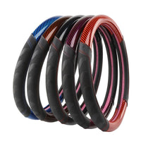 Thumbnail for Carbon Fiber Style Steering Wheel Cover – Breathable Anti-Slip Wear-Resistant Universal Interior Accessory