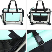 Thumbnail for Extra Large Pet Trolley Carrier – Foldable Detachable Rolling Cat & Dog Travel Bag