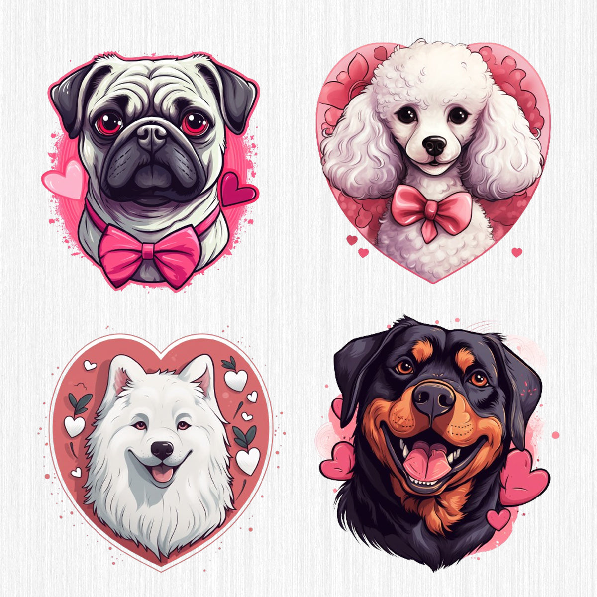 Watercolor Valentines Puppies Collection Clipart, 30 Dog Breeds Valentines Day Clipart, Valentine's Day Puppy Clipart, Dog & Puppy PNG, Animal Love Clipart, Valentine Dogs, Digital Download- 01