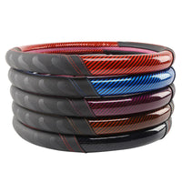 Thumbnail for Carbon Fiber Style Steering Wheel Cover – Breathable Anti-Slip Wear-Resistant Universal Interior Accessory