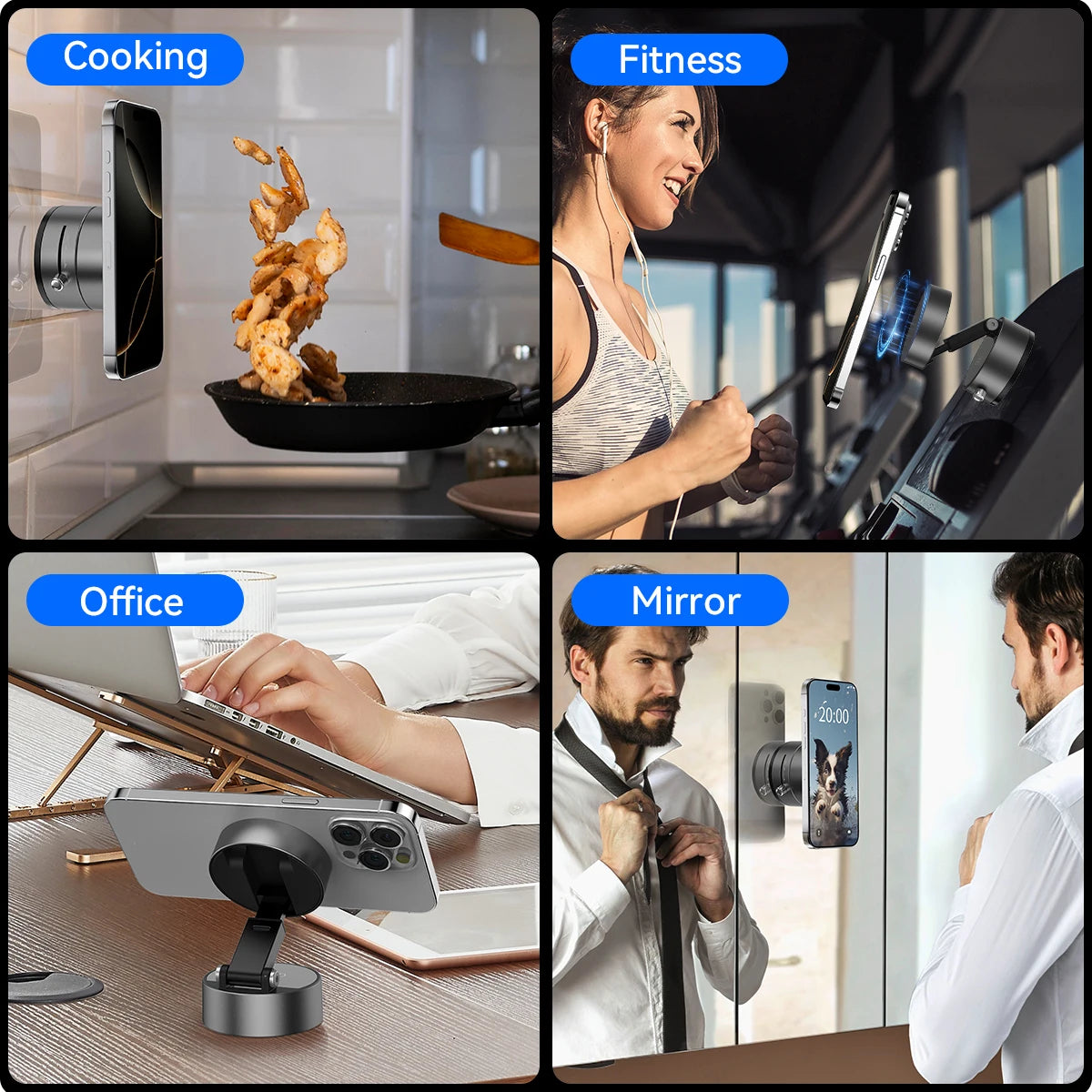 Mini 360° Magnetic Phone Holder – Foldable Suction Stand for iPhone & Android, Double-Sided Mount