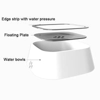 Thumbnail for 1.5L Dog ABS Plastic Drinking Water Floating Bowl Non-Wetting Mouth Cat Bowl without Spill Drinking Water Dispenser Dog Bowl 125