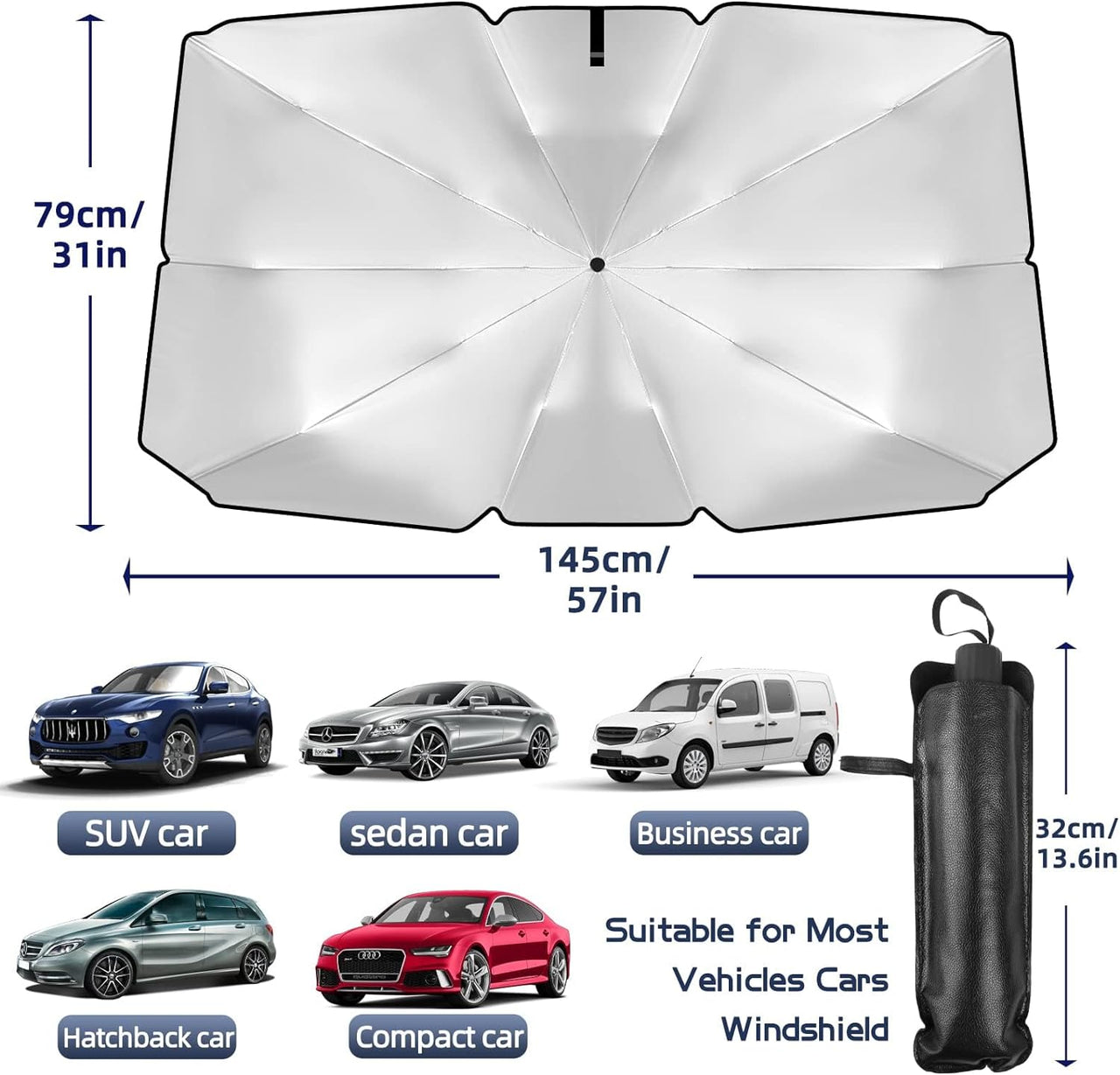 Custom-Fit for Car Windshield Sun Shade, Foldable Windshield Sunshade Sun and UV Protection, Car Sun Shade