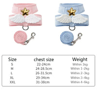 Thumbnail for Blue Angel Wings  Harness and Leash Set, Adjustable Length for Cats Small Dog Pets, Baby Rose Soft Velcro and Buckle, Gift Gold Star Hero, Pet Accessories, Dog Style, Dog Fashion, Gift For Pet 29