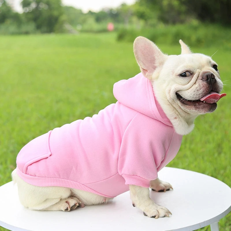 Soft Dog Winter Hooded Sweatshirt Pet Coat Puppy Jacket for Small Medium Dogs French Bulldog Coat Chihuahua Yorkie Pet Costume, Gift For Pet 62