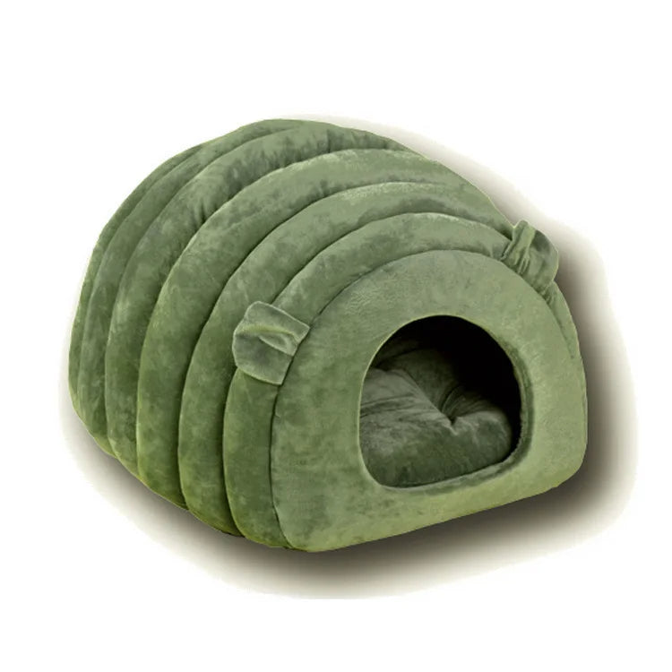 Cat / Dog House Bed - Removable Cushions - Soft Indoor - Pet Bed 133