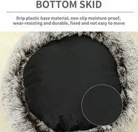 Thumbnail for Cat Bed Round Soft Plush Fluffy Cave Hooded Cat Bed Donut for Dogs & Cats, Faux Fur Cuddler Round Cushion Comfortable Self Warming Pet Bed, Machine Washable 97