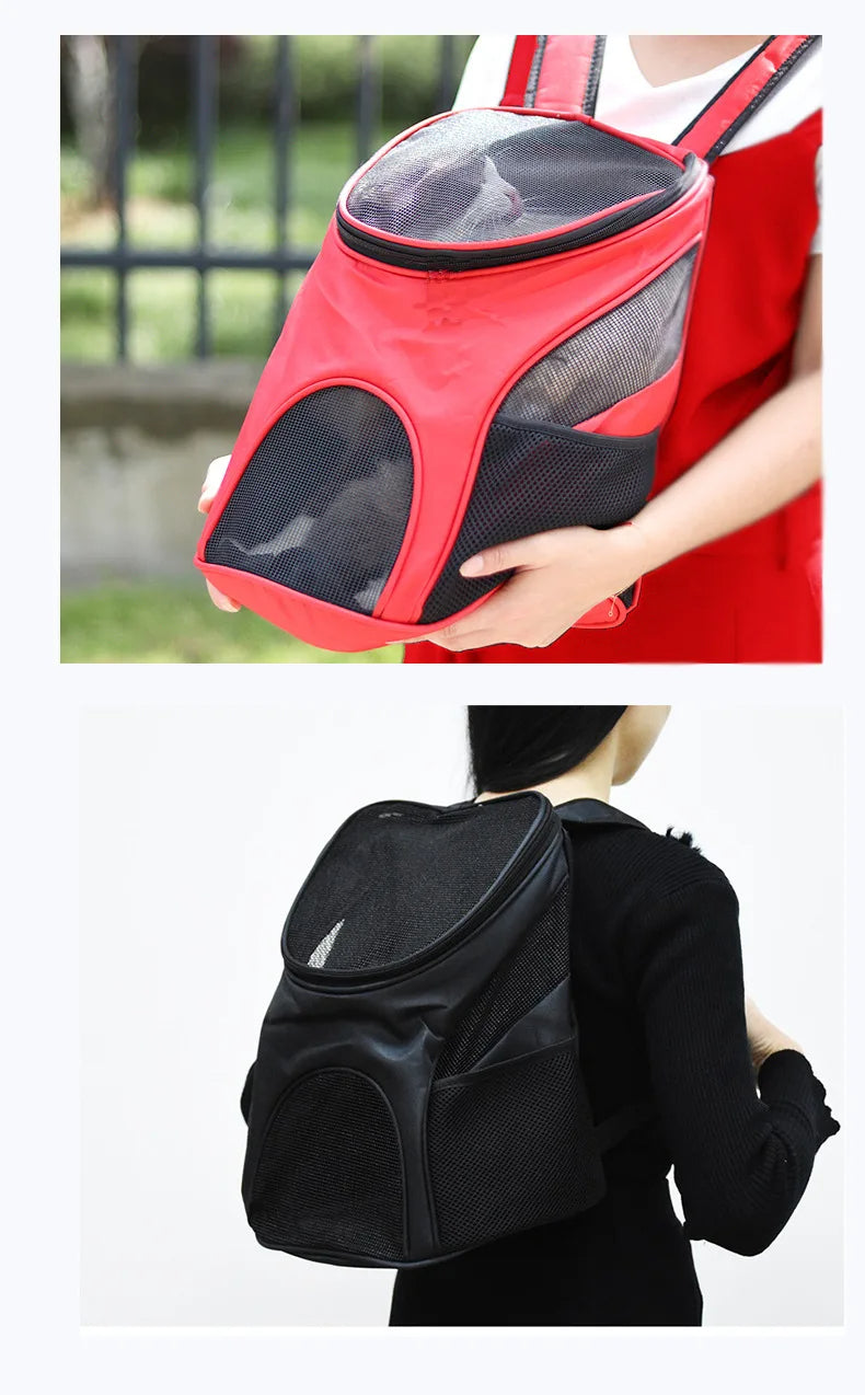 Cat Carrying Bag Foldable Double Shoulder, Portable Pet Products Travel Outdoor Breathable Backpack,Backpack Travel 131