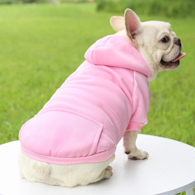 Soft Dog Winter Hooded Sweatshirt Pet Coat Puppy Jacket for Small Medium Dogs French Bulldog Coat Chihuahua Yorkie Pet Costume, Gift For Pet 62