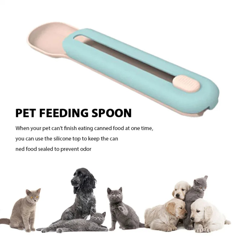 4 PCS Pet Feeder Cat Strip Squeeze Spoon, Multifunctional Pet Spoons Cat Feeder, Cat Wet Food Spoon Pet Food Spoon for Lickable Wet Cat Treats Pet Liquid Snack Feeding 93