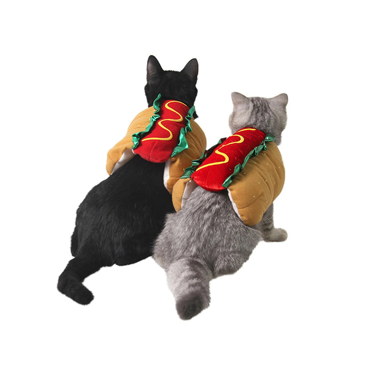 Pet Transformation Costume Folding Clothes Dog Shirts for Small Dogs Halloween Costumes Dog Burger Outfit Cat Hotdog Clothes, Gift For Pet 79