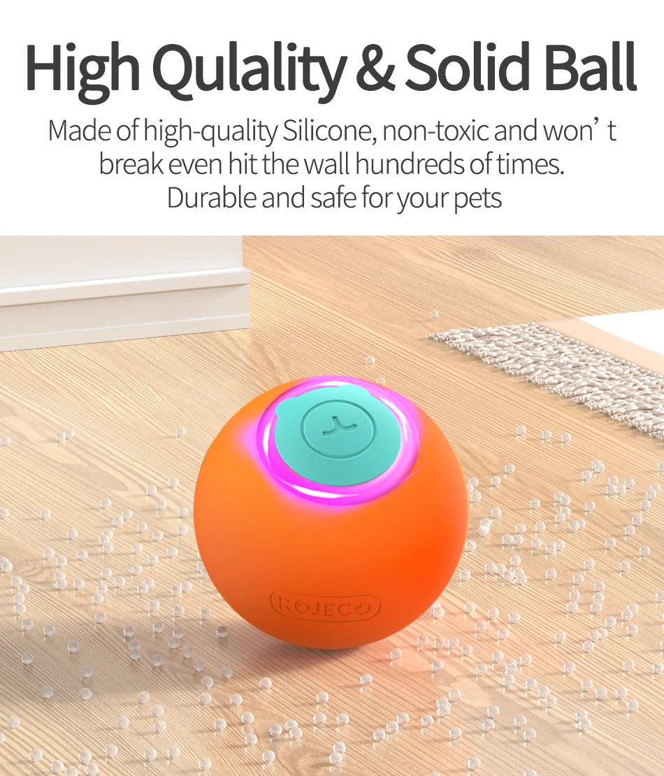 Interactive Pet Ball Peppy Pet Ball Cat Toys Automatic Rolling Ball Automatic Moving Bouncing Rotating Ball Pet Ball Toys for Pet Dog Cat, Puppy Toys, Gift For Pet 54