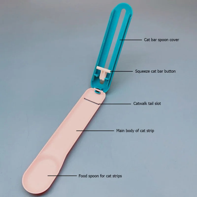 4 PCS Pet Feeder Cat Strip Squeeze Spoon, Multifunctional Pet Spoons Cat Feeder, Cat Wet Food Spoon Pet Food Spoon for Lickable Wet Cat Treats Pet Liquid Snack Feeding 93