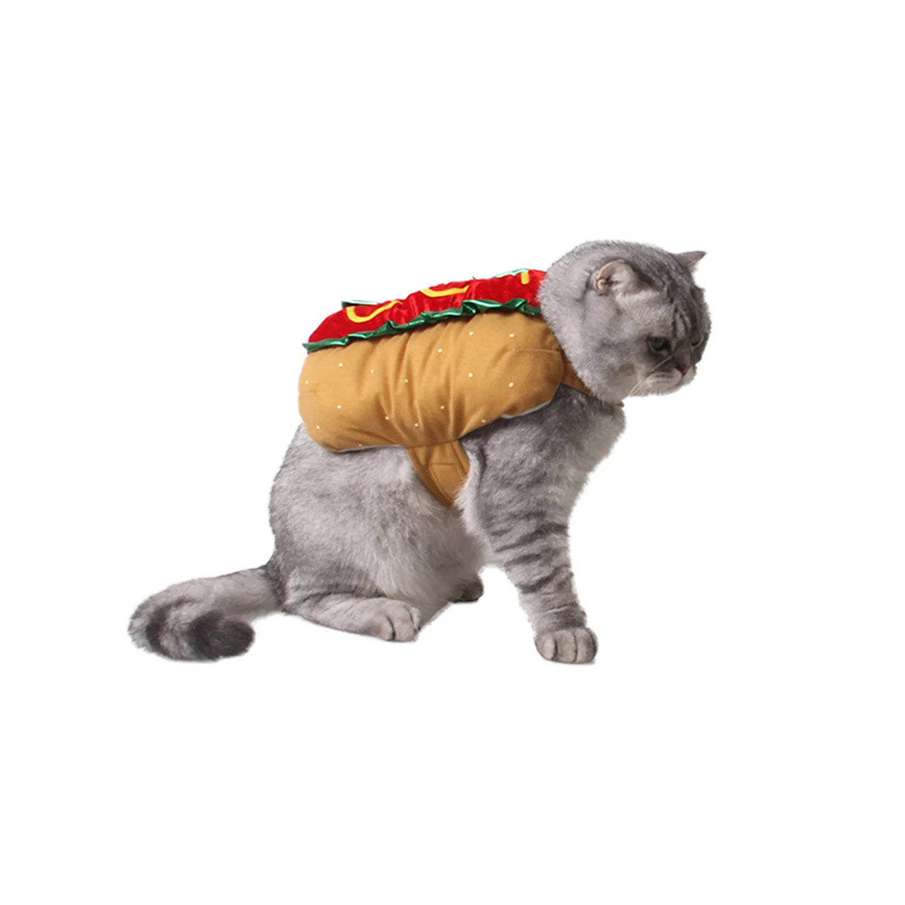 Pet Transformation Costume Folding Clothes Dog Shirts for Small Dogs Halloween Costumes Dog Burger Outfit Cat Hotdog Clothes, Gift For Pet 79