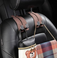 Thumbnail for Premium Suede Car Headrest Hook – Dual Hanger & Rear Seat Phone Holder Organizer