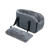 Thumbnail for Dog Car Seat Center Console Seat Pet Booster for Small Dogs and Cats - Delicate Leather