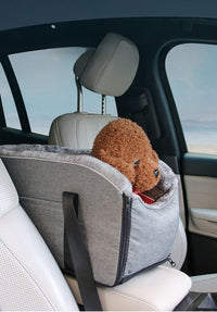 Thumbnail for Dog Car Seat Center Console Seat Pet Booster for Small Dogs and Cats - Delicate Leather