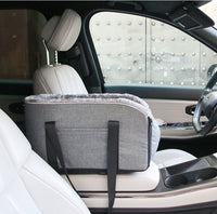 Thumbnail for Dog Car Seat Center Console Seat Pet Booster for Small Dogs and Cats - Delicate Leather
