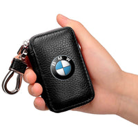 Thumbnail for Car Key Cover, Custom For Your Cars, Genuine Leather Car Smart Key Chain Coin Holder Metal Hook and Keyring Wallet Zipper Bag, Car Accessories KX13989