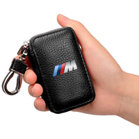 Thumbnail for Car Key Cover, Custom For Your Cars, Genuine Leather Car Smart Key Chain Coin Holder Metal Hook and Keyring Wallet Zipper Bag, Car Accessories KO13989