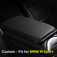 Thumbnail for Custom-Fit for Cars Sport Center Console Pad, Carbon Fiber PU Leather Auto Armrest Cover Protector, Waterproof Car Armrest Seat Box Cover