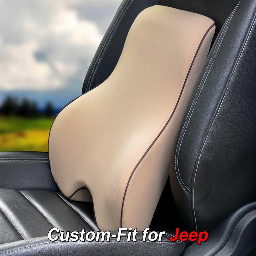 Lumbar Support Cushion for Car and Headrest Neck Pillow Kit, Custom For Your Cars, Ergonomically Design for Car Seat, Car Accessories JE13983