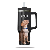 Thumbnail for Custom Pet Photo Tumbler 40oz With Handle, Watercolor Pet Portrait From Photo Tumbler, Puppies Tumbler with Straw, Dog Lover Tumbler, Favorite Pet Tumbler, Stainless Steel Tumbler, Insulated Tumbler, Pet Photo Gift with Custom Pet Image 14