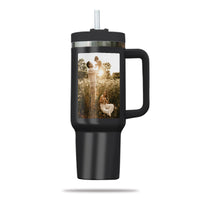 Thumbnail for Custom 40oz Tumbler with Photo, Family Photo Tumbler 40oz With Handle, Personalized Photo Gift, Gift for Mother, Gift for Grandma, Stainless Steel Tumbler, Insulated Tumbler 01