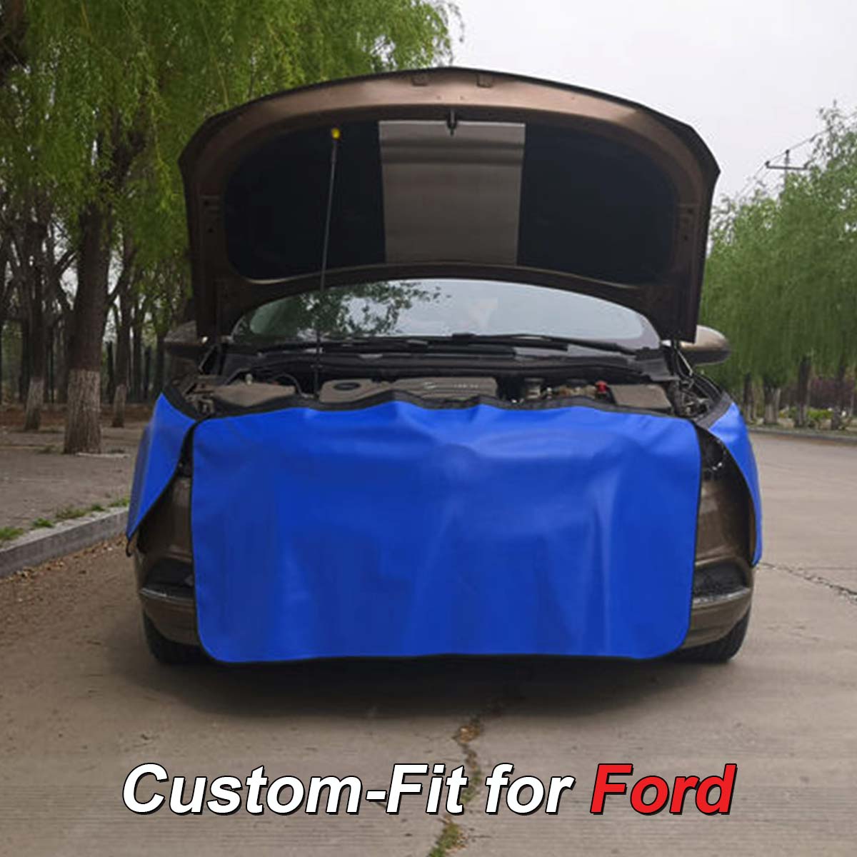 3-Piece Automotive Magnetic Fender Cover, Custom-fit for Car, 25 Strong Magnets, Microfiber Leather Car Fender Protector Mats