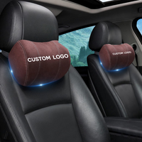 Thumbnail for Custom-Fit for Cars, Car Headrest (2 Piece) Premium Memory Foam Car Neck Pillow with Logo