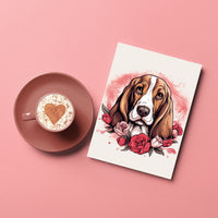 Thumbnail for Cute Valentine Puppy Heart, Valentine Dog Canvas Print, Cute Basset Hound Love Canvas Wall Art, Valentine's Dog Painting, Valentine's Canvas, Pet Lover, Valentines Gift