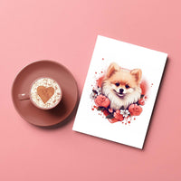 Thumbnail for Cute Valentine Puppy Heart, Valentine Dog Canvas Print, Cute Pomeranian Love Canvas Wall Art, Valentine's Dog Painting, Valentine's Canvas, Pet Lover, Valentines Gift