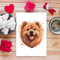 Thumbnail for Cute Valentine Puppy Heart, Valentine Dog Canvas Print, Cute Chow Chow Love Canvas Wall Art, Valentine's Dog Painting, Valentine's Canvas, Pet Lover, Valentines Gift