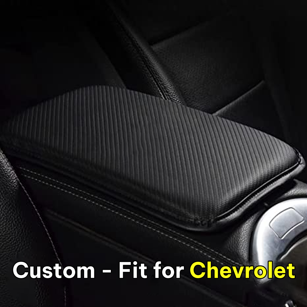 Custom-Fit for Cars Center Console Pad, Carbon Fiber PU Leather Auto Armrest Cover Protector, Waterproof Car Armrest Seat Box Cover