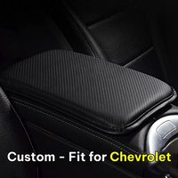 Thumbnail for Custom-Fit for Cars Center Console Pad, Carbon Fiber PU Leather Auto Armrest Cover Protector, Waterproof Car Armrest Seat Box Cover