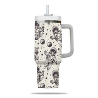 Thumbnail for Cute Cat Tumbler 40oz With Handle, Cat Pattern 40oz Tumbler, Cat Lover Tumbler 40oz, Stainless Steel Tumbler, Insulated Tumbler 23