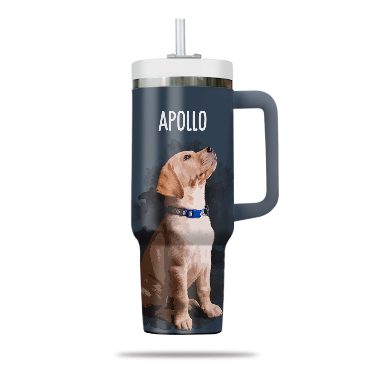 Custom Pet Photo Tumbler 40oz With Handle, Watercolor Pet Portrait From Photo Tumbler, Puppies Tumbler with Straw, Dog Lover Tumbler, Favorite Pet Tumbler, Stainless Steel Tumbler, Insulated Tumbler, Pet Photo Gift with Custom Pet Image 14