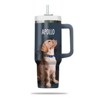 Thumbnail for Custom Pet Photo Tumbler 40oz With Handle, Watercolor Pet Portrait From Photo Tumbler, Puppies Tumbler with Straw, Dog Lover Tumbler, Favorite Pet Tumbler, Stainless Steel Tumbler, Insulated Tumbler, Pet Photo Gift with Custom Pet Image 14