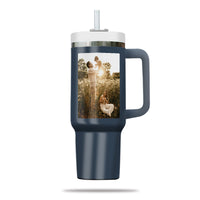 Thumbnail for Custom 40oz Tumbler with Photo, Family Photo Tumbler 40oz With Handle, Personalized Photo Gift, Gift for Mother, Gift for Grandma, Stainless Steel Tumbler, Insulated Tumbler 01